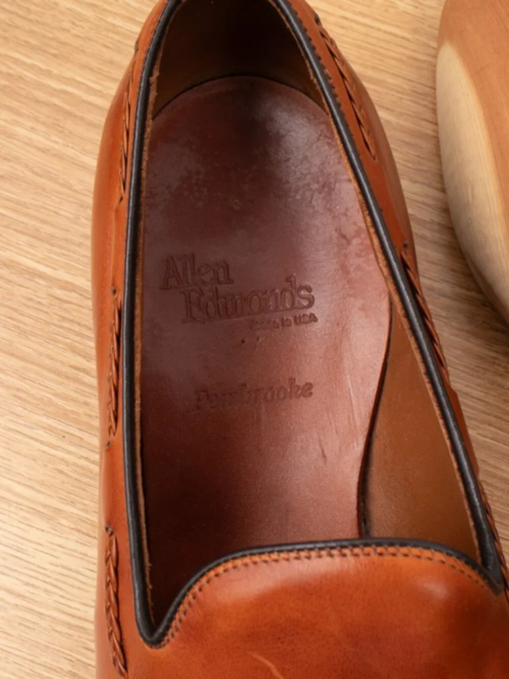 Allen Edmonds Pembroke Shoes Men's 9.5 E Walnut Brown Leather